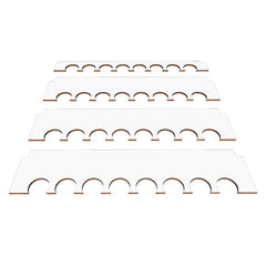 This is an accessory for the ArttyStation OPERA-07 Horizontal Paint Shelf. 26mm paint shelf inserts to hold acrylic paints. Compatible with 26mm acrylic bottles, Vallejo paints, Gaia Notes (normal size), Gaia Notes (large size), and Testor's paint and others. Each shelf holds 8 paint pots. Includes 1 set of 4 shelf inserts.
Made of high-density MDF, more durable than general MDF. All MDF material being used for Arttystation is coated on both sides with clear, or white for convenient cleaning on genera