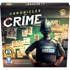 Chronicles of Crime is a cooperative game of crime investigation. Using San & Play technology to mix digital and board games, it allows for many crime investigation stories to be told with the same components.
Interrogate the suspects, collect evidence, and arrest the murderer before you run out of time!