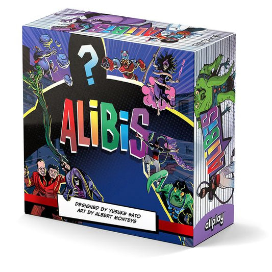 Whodunnit? A suspicious lineup of supervillains lies before you and your team, and you're tasked with finding the true criminal.
To start the game, you're secretly given information about two innocent suspects.
Cooperatively, associate your two characters with a one-word clue. If everyone does that correctly, you've found the culprit!
Be careful; your clue might erroneously point at another player's villain.
Codenames meets So Clover in this clever game of clues and deduction to discover who is left with