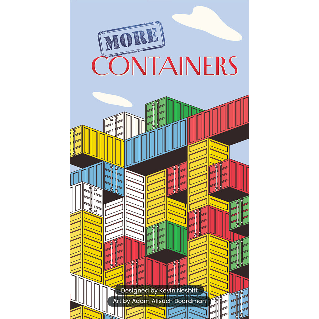 More Containers includes... more containers! Plus other brand-new modules and updated fan favorites from the classic game. Player Loans Each player now holds two loan cards. Any player seeking a loan must first approach fellow players instead of the bank. The lender collects interest, creating tense new negotiation opportunities. Luxury Containers Add 10 golden containers to the game with new scoring rules as they escalate in value. Players can trade in any two containers to upgrade into a gold container. A
