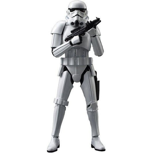 Bandai's Star Wars lineup expands with the 1/12-scale Stormtrooper model kit!
This standard-issue buckethead comes with multiple interchangeable hands, several weapons with a removable holster, and a display base. Fully posable after assembly, he'll be ready to whack his head into overhead doors, get beaten up by Ewoks, or escort Death Star prisoners to their doom as you choose! Stands 6 inches (15.24cm). Includes interchangeable hands, display base, and several weapons.
Box Contents:
Stormtrooper