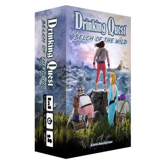 It’s a Drinking Game and a Tabletop RPG!
Fight monsters, find treasure, but when your hero dies you must chug the remainder of your drink in real life. The stakes are real!
This is the best Drinking Quest yet and works well as a starting game or sequel to previous games.
Spot gloss Cover (On the hero bums)
New Annoying Sidekick mechanic for quick and simple character generation
Linen finish and high quality card components.
The logical followup to Drinking Quest: Six Pack (Which contains the previous six