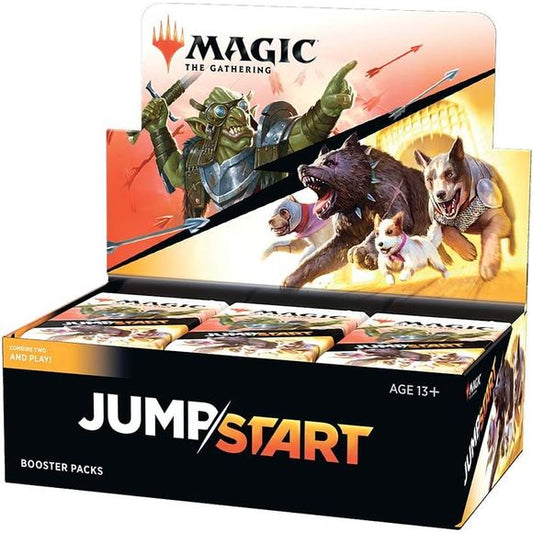 Grab two boosters shuffle them together and you’re ready to go! Jumpstart is a unique way to play Magic The Gathering (MTG) that lets you assemble a 40-card deck and start battling in minutes
The Jumpstart booster box includes 24 booster packs each with 20 cards—enough for you and your friends to open your packs and get straight into the action again and again
Each booster pack has 20 cards and a theme Will you get Cats and Dragons vs Elves and Unicorns? Pirates and Angels vs Dogs and Dinosaurs? Open your