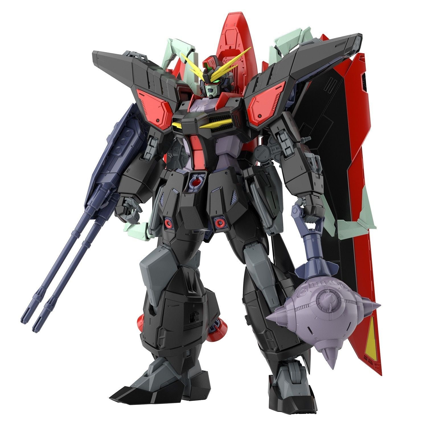 Raider Gundam from "Mobile Suit Gundam Seed" joins the FULL MECHANICS model-kit lineup from Bandai! High-density details and ease of assembly are the hallmarks of this line; the Raider can be transformed from MS to MA form by sliding mechanisms and movable axis in various places! The legs have multiple joints to reproduce the transformation to MA form, while ensuring a wide range of motion. The shoulder gimmick means it can transform into MA form without replacing any parts! The change of the head to MA for