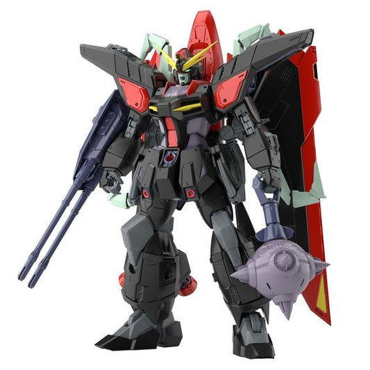 Raider Gundam from "Mobile Suit Gundam Seed" joins the FULL MECHANICS model-kit lineup from Bandai! High-density details and ease of assembly are the hallmarks of this line; the Raider can be transformed from MS to MA form by sliding mechanisms and movable axis in various places! The legs have multiple joints to reproduce the transformation to MA form, while ensuring a wide range of motion. The shoulder gimmick means it can transform into MA form without replacing any parts! The change of the head to MA for