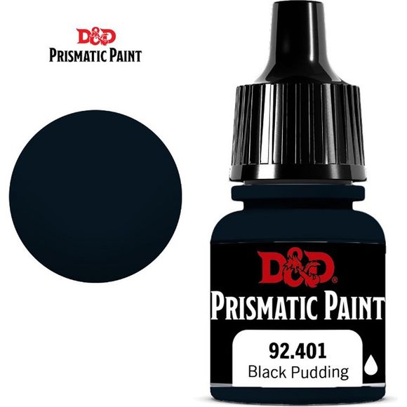 D&D Prismatic Paint is designed to go on smoothly and leave a nice, matte finish on hobby miniatures. Developed by Acrylicos Vallejo, these 60 paints—including 20 new colors, formulated specifically for the D&D Prismatic Paint line—should appeal to beginners and experienced painters alike. Each of these paints comes in an 8ml dropper bottle, to help painters keep their crafting surfaces free of spills. Each bottle is labeled with the paint color and product code, as well as a logo indicating if the contents