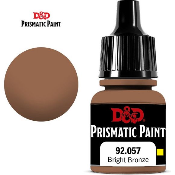 D&D Prismatic Paint is designed to go on smoothly and leave a nice, matte finish on hobby miniatures. Developed by Acrylicos Vallejo, these 60 paints—including 20 new colors, formulated specifically for the D&D Prismatic Paint line—should appeal to beginners and experienced painters alike. Each of these paints comes in an 8ml dropper bottle, to help painters keep their crafting surfaces free of spills. Each bottle is labeled with the paint color and product code, as well as a logo indicating if the contents