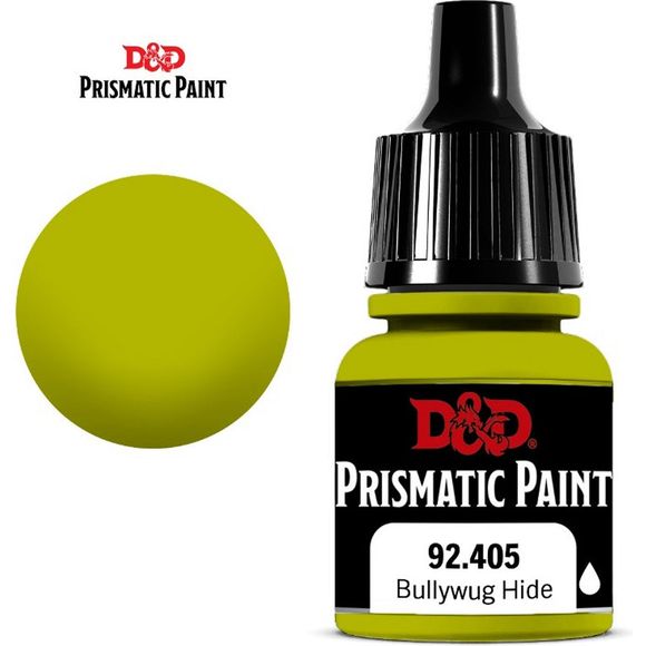 D&D Prismatic Paint is designed to go on smoothly and leave a nice, matte finish on hobby miniatures. Developed by Acrylicos Vallejo, these 60 paints—including 20 new colors, formulated specifically for the D&D Prismatic Paint line—should appeal to beginners and experienced painters alike. Each of these paints comes in an 8ml dropper bottle, to help painters keep their crafting surfaces free of spills. Each bottle is labeled with the paint color and product code, as well as a logo indicating if the contents