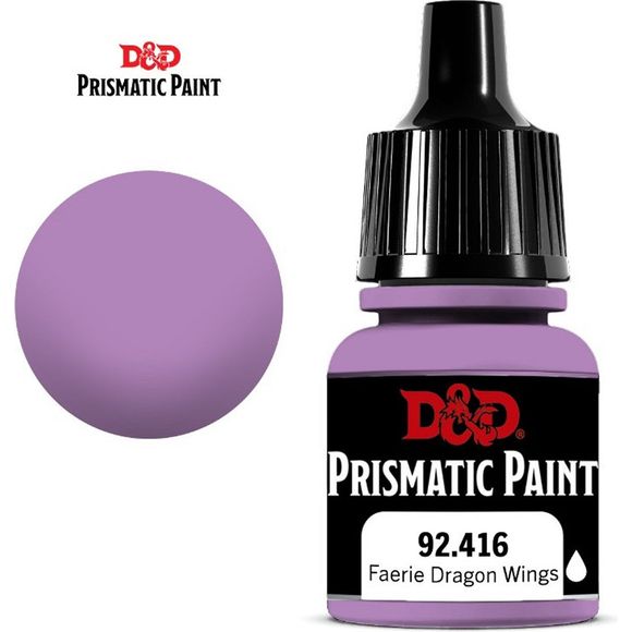 D&D Prismatic Paint is designed to go on smoothly and leave a nice, matte finish on hobby miniatures. Developed by Acrylicos Vallejo, these 60 paints—including 20 new colors, formulated specifically for the D&D Prismatic Paint line—should appeal to beginners and experienced painters alike. Each of these paints comes in an 8ml dropper bottle, to help painters keep their crafting surfaces free of spills. Each bottle is labeled with the paint color and product code, as well as a logo indicating if the contents