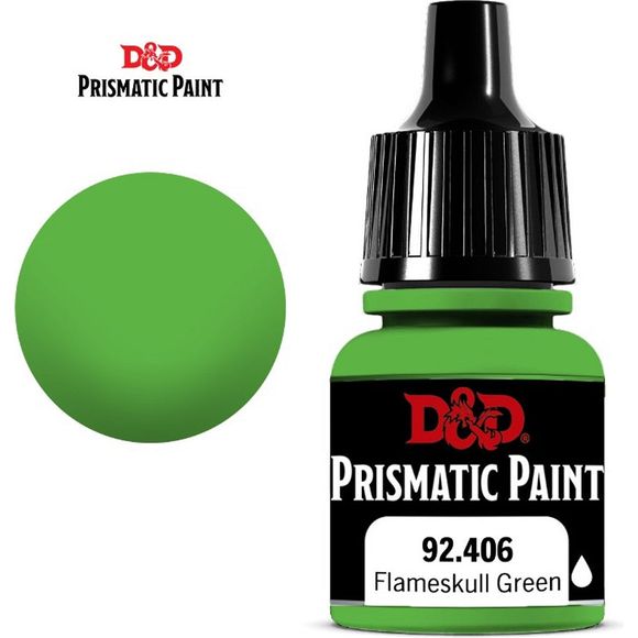 D&D Prismatic Paint is designed to go on smoothly and leave a nice, matte finish on hobby miniatures. Developed by Acrylicos Vallejo, these 60 paints—including 20 new colors, formulated specifically for the D&D Prismatic Paint line—should appeal to beginners and experienced painters alike. Each of these paints comes in an 8ml dropper bottle, to help painters keep their crafting surfaces free of spills. Each bottle is labeled with the paint color and product code, as well as a logo indicating if the contents