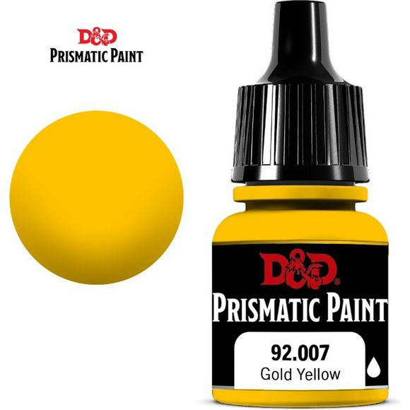 D&D Prismatic Paint is designed to go on smoothly and leave a nice, matte finish on hobby miniatures. Developed by Acrylicos Vallejo, these 60 paints—including 20 new colors, formulated specifically for the D&D Prismatic Paint line—should appeal to beginners and experienced painters alike. Each of these paints comes in an 8ml dropper bottle, to help painters keep their crafting surfaces free of spills. Each bottle is labeled with the paint color and product code, as well as a logo indicating if the contents