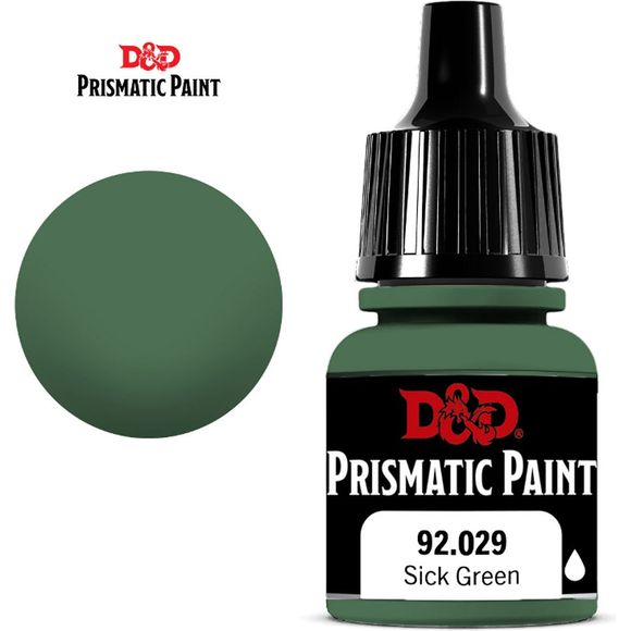 D&D Prismatic Paint is designed to go on smoothly and leave a nice, matte finish on hobby miniatures. Developed by Acrylicos Vallejo, these 60 paints—including 20 new colors, formulated specifically for the D&D Prismatic Paint line—should appeal to beginners and experienced painters alike. Each of these paints comes in an 8ml dropper bottle, to help painters keep their crafting surfaces free of spills. Each bottle is labeled with the paint color and product code, as well as a logo indicating if the contents