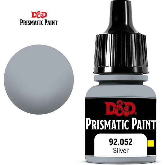 D&D Prismatic Paint is designed to go on smoothly and leave a nice, matte finish on hobby miniatures. Developed by Acrylicos Vallejo, these 60 paints—including 20 new colors, formulated specifically for the D&D Prismatic Paint line—should appeal to beginners and experienced painters alike. Each of these paints comes in an 8ml dropper bottle, to help painters keep their crafting surfaces free of spills. Each bottle is labeled with the paint color and product code, as well as a logo indicating if the contents