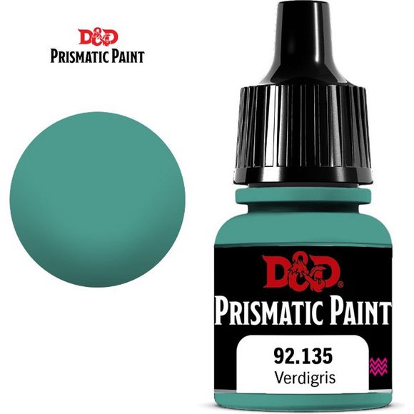 D&D Prismatic Paint is designed to go on smoothly and leave a nice, matte finish on hobby miniatures. Developed by Acrylicos Vallejo, these 60 paints—including 20 new colors, formulated specifically for the D&D Prismatic Paint line—should appeal to beginners and experienced painters alike. Each of these paints comes in an 8ml dropper bottle, to help painters keep their crafting surfaces free of spills. Each bottle is labeled with the paint color and product code, as well as a logo indicating if the contents