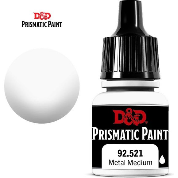 D&D Prismatic Paint is designed to go on smoothly and leave a nice, matte finish on hobby miniatures. Developed by Acrylicos Vallejo, these 60 paints—including 20 new colors, formulated specifically for the D&D Prismatic Paint line—should appeal to beginners and experienced painters alike. Each of these paints comes in an 8ml dropper bottle, to help painters keep their crafting surfaces free of spills. Each bottle is labeled with the paint color and product code, as well as a logo indicating if the contents