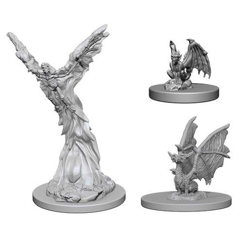 Dungeons & Dragons Nolzur’s Marvelous Miniatures come with highly-detailed figures, pre-primed with Acrylicos Vallejo primer and includes deep cuts for easier painting. The packaging of each different set will display the minis in a visible format.