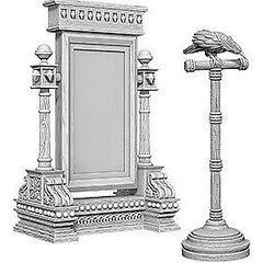 WizKids: Deep Cuts Unpainted Miniatures: Mirror & Bird On Stand
