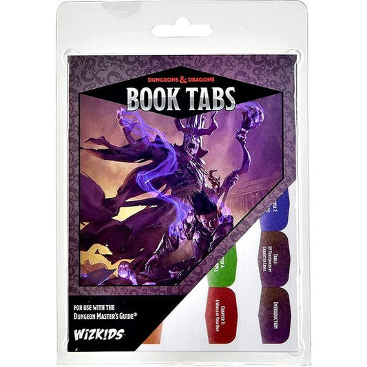 Never lose your place with adhesive book tabs for the Dungeon Master's Guide. This pack contains 92 acrylic tabs designed to help busy dungeon masters keep track of important sections like magic items, treasure, and even blank tabs for complete customization. The Dungeon Master's Guide book tab pack contains the following: 20 large tabs, 1x introduction, 1x Chapter 1: World Building, 1x Chapter 2: Creating a Multiverse, 1x Chapter 3: Creating Adventures, 1x Chapter 4: Creating Nonplayer Characters, 1x Chapt