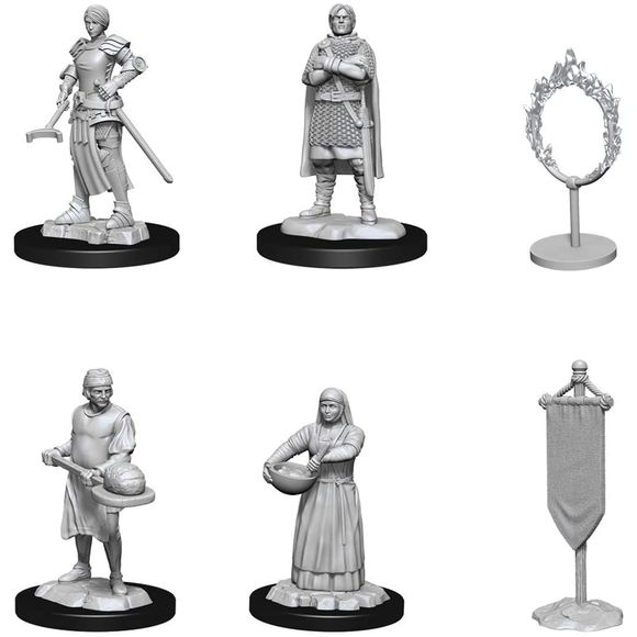 WizKids Deep Cuts come with highly-detailed figures, primed and ready to paint out of the box. These fantastic miniatures include deep cuts for easier painting. The packaging displays these miniatures in a clear and visible format, so customers know exactly what they are getting. Bring your town encounters to life with people and items that every RPG storyteller needs!