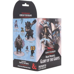 One Standard Booster from the Glory of the Giants line containing 4 figures!
The 4 figure Booster will have 1 of the following configurations: 1 Large figure & 3 Medium/Small miniatures OR 4 Medium/Small miniatures.
Randomly assorted miniatures are pre-painted and pre-assembled.
The latest line of pre-painted miniatures. Collect all 49 figures from Glory of the Giants.