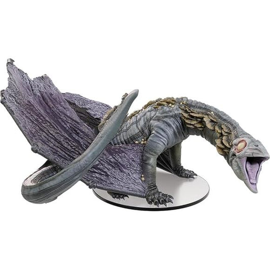 The D&D Icons of the Realms: Adult Deep Dragon boxed miniature is an excellent addition to your miniatures collection or display shelf. Sculpted with highly detailed features and using premium paints, this deep dragon is a great foe for any adventure! Making their lairs in the depths of the Underdark, deep dragons are nightmarish cousins of chromatic dragons. The warped magical energy of their subterranean realm gives them the ability to exhale magical spores that instill fear and scar the mind. Deep dragon