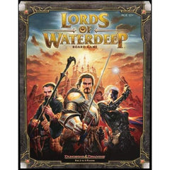 Lords of Waterdeep is a game of intrigue, shifting resources, and secretive schemes in the most fantastic metropolis of the Forgotten Realms.
The powerful lords of the city contend for control of Waterdeep, the City of Splendors. Behind the gleaming facade of tall buildings and winding streets, dark intrigues and shady back-alley dealings play out, leaving the city’s treasures and resources ripe for plunder.
In this fast-paced game of constantly changing fortunes, you take on the role of a Lord of