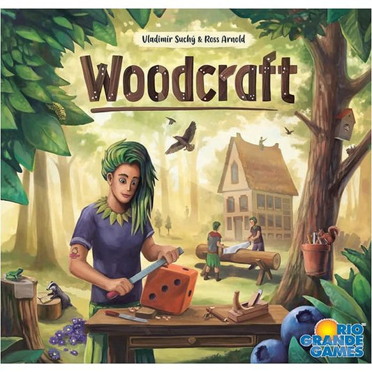 In Woodcraft, players take turns choosing one of seven actions, which become more valuable the longer they remain unchosen. These actions are used to manipulated dice representing wood that can be cut, glued, purchased, or even grown. Manage your workshop, take care of your tools, and work with your cheerful helpers to complete the woodworking projects that will build your reputation as the best woodcrafter in the Forest! An economics based game for 1-4 players. Roll the dice on the available actions in the