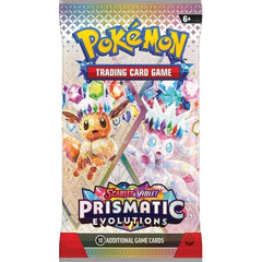 PACK CONTENTS: Contains 10 random Pokemon trading cards from the Scarlet & Violet Prismatic Evolutions expansion set per booster pack. Each booster pack features randomly selected pack artwork from the available designs in this expansion