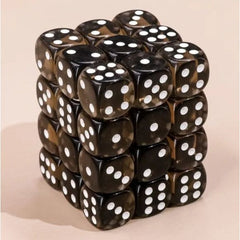 Galactic Dice Premium Dice Sets - D6 Transparent Gray 12mm (36 Count)