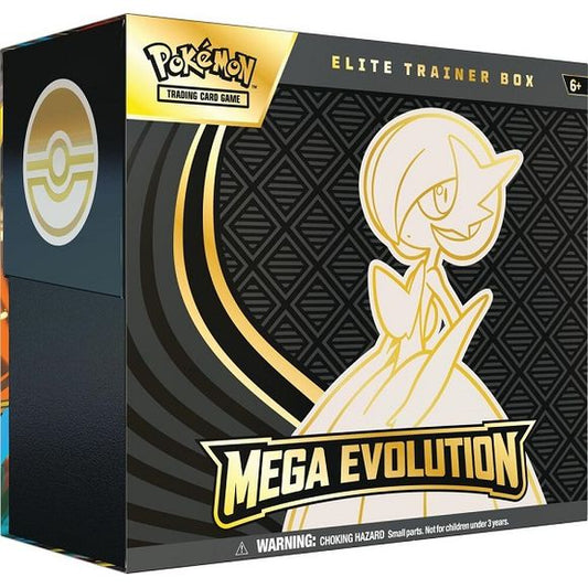 Step into battle with the power of Mega Gardevoir! This exclusive Elite Trainer Box includes 9 Pokémon TCG: Mega Evolution booster packs, a stunning full-art promo card featuring Alakazam or Riolu, Mega Gardevoir–themed card sleeves, dice, condition markers, and a sturdy collector’s box to keep your gear organized. This is the Mega Gardevoir version (not Mega Lucario), perfect for players and collectors seeking Fairy-type brilliance and strength.