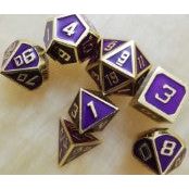 The perfect companion for your gaming needs! These premium die-cast polyhedral dice are exactly what you've been searching for that upcoming game night with the group. Stored in a quality, brushed metal tin with foam insert. These dice are a rich metal with nice weight to them and engraved each with crisp, easy-to-read numerals. Many styles and colors are available.
This set includes one of each: d20, d12, d10, d10 (percentile), d8, d6, and a d4 (7 dice in total). All inside the Galactic Toys Dice Tin.
