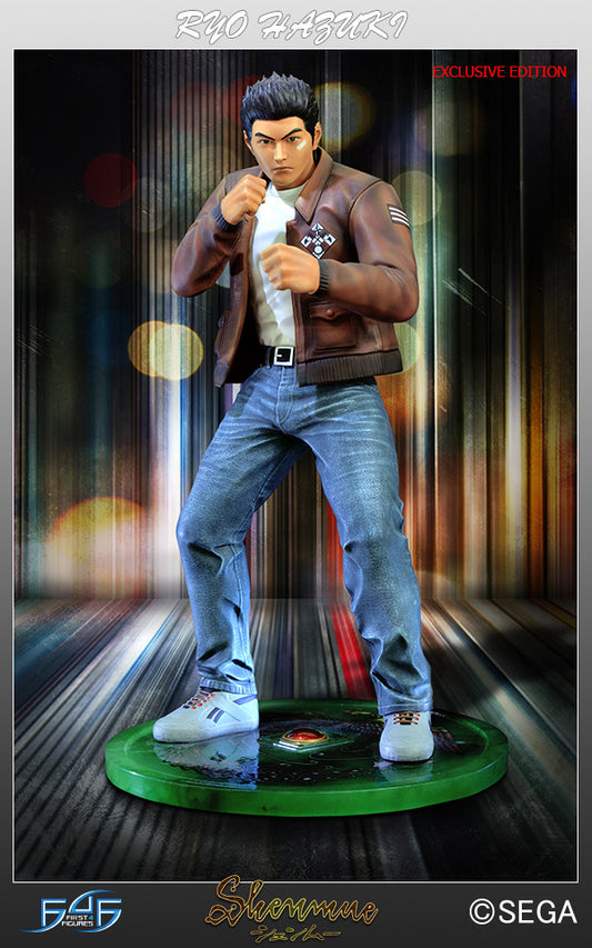This statue has no edition number, and was a SAMPLE and is in NEW and unopened condition.
Ready to take on any challenger as he walks the streets of Yokosuka, Ryo Hazuki appears just as he does in the Shenmue series of video games from SEGA. Standing 12-inches tall in this Shenmue Ryo Hazuki 1:6 Scale Statue, the games' main protagonist wears his brown leather jacket, blue jeans, and sneakers.
This is the exclusive edition of Ryo Hazuki. In this edition of the statue, he is stood upon the game's legendar
