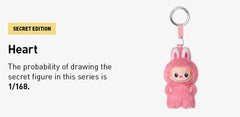 POP MART Labubu V4 The Monsters Pin For Love Alphabet Plush Pendant SECRET - Heart