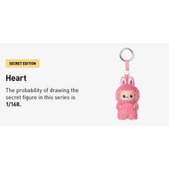 POP MART Labubu V4 The Monsters Pin For Love Alphabet Plush Pendant SECRET - Heart
