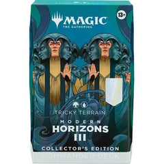 With this special Collector's Edition, every card has a brand-new foil treatment, and every deck contains two Borderless Profile cards. Get your players to elevate their Commander games to the ultimate tier and make every victory shine.
Contents:
• 1 ready-to-play deck of 100 Magic cards (2 Borderless Profile cards, 98 foil cards)
• 2-card Collector Booster Sample Pack?
• 1 foil-etched Display Commander
• 15 new-to-Magic cards
• 10 double-sided tokens
• 1 deck box (can hold 100 sleeved cards)
• 1 Life Wheel