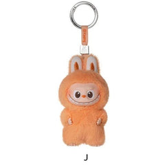 POP MART Labubu V4 Los Monstruos Pin Para el Amor Alfabeto Colgante de Peluche - Letra J