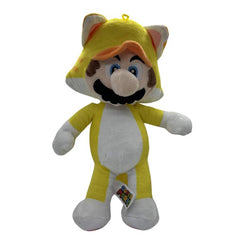 Introducing the Super Mario Cat Mario 12 Inch Stuffed Plush Toy Figure - the purrfect addition to any Super Mario fan's collection! This adorable plush toy features Mario dressed in a charming cat costume, complete with pointy ears, a soft tail, and an adorable expression on his face. Measuring 12 inches tall, this plush toy is the perfect size for snuggling, displaying on a shelf, or taking on adventures in the Mushroom Kingdom. Made from soft and high-quality materials, this plush toy is sure to withstand