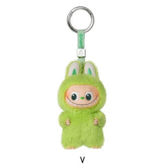 POP MART Labubu V4 Los Monstruos Pin Para el Amor Alfabeto Colgante de Peluche - Letra V