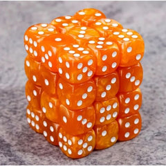 Galactic Dice Premium Dice Sets - D6 Orange Pearl 12mm (36 Count)