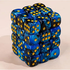 Galactic Dice Premium Dice Sets - D6 Blue & Black 12mm (36 Count)