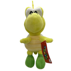 Nintendo's classic video game villains can now be yours as collectible plush! This huggable assortment features fan-favorite villains from Super Mario Bros. This Koopa Troopa from Super Mario has been made with a soft, smooth and strong polyester fabric, with it's usual bright and vibrant colour scheme. It includes a useful hanging loop, offering multiple display options and is a must have for any Mario fan.