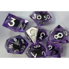 The perfect companion for your gaming needs! These premium, high-end resin are exactly what you've been searching for that upcoming game night with the group. These dice are quality resin with nice weight to them and engraved each with crisp, easy-to-read numerals. Many styles and colors are available.
This set includes one of each: d20, d12, d10, d10 (percentile), d8, d6, and a d4 (7 dice in total)!
WARNING: These dice are extra sharp! Use with caution