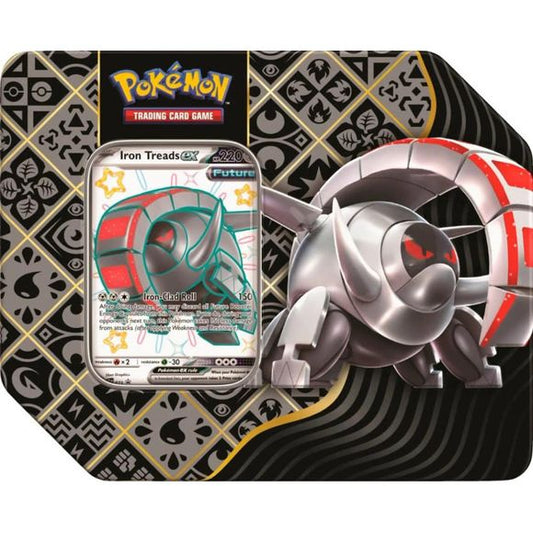 Pokemon Scarlet and Violet 4.5 Iron Treads ex Paldean Fates Tin | Galactic Toys & Collectibles