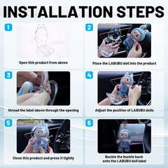 Labubu Plastic Clear Protective Case Cover Protector - Standing Ver.