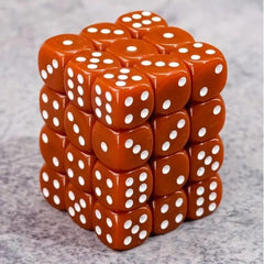 Galactic Dice Premium Dice Sets - D6 Opaque Brown 12mm (36 Count)