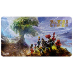 SQUARE ENIX is partnering with the renowned card game accessory brand Ultra PRO to produce a premium series of playmats. Holofoil Playmats feature artwork on a shiny Holofoil -printed material and enhance your gameplay experience! Made with a soft fabric top and a non-slip rubber backing to reduce damage to cards and keep the playmat in place. With dimensions of approximately 24 in. x 13.5 in., this playmat also makes an excellent oversize mousepad for home or office.