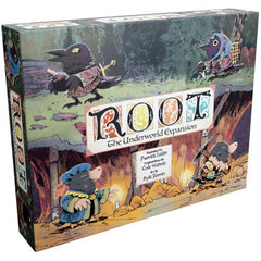 Delve Deeper into the world of Root with the Underworld Expansion, which adds two new factions and a new board.
Play as the:
Underground Duchy – Sway your ministers to lead a righteous expedition to the Woodland, bringing order to the unending war and chaos above.
Corvid Conspiracy – Use cunning and trickery to hold the Woodland hostage, instigating plots to seize control through terror.
Play on the:
Mountain Map – Trek across outcroppings, clear blocked routes, and hold the mountain pass to show y