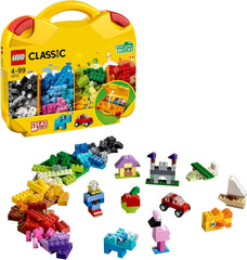 Builders as young as 4 can create, play and pack away! This smart and convenient LEGO Classic 10713 Creative Suitcase, features a selection of brightly colored LEGO building bricks, eyes, wheels and shapes for building all kinds of houses, vehicles, creatures and creations. Inside the yellow case there are multiple compartments where fans can organize and store LEGO pieces. This set also includes simple, age-appropriate building instructions that will help children discover their own creative building skill