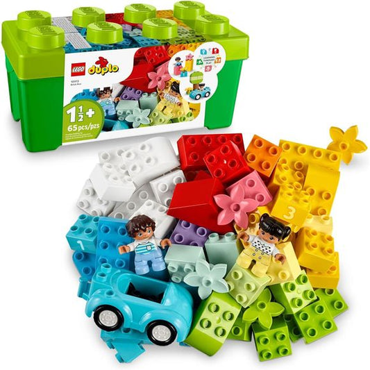 This fun-filled early developmental activity toy is packed with bricks and pieces that encourage toddlers 18 months old and older to explore imaginative play. Familiar objects stimulate young minds, helping them to learn through play, making this LEGO DUPLO Classic Brick Box (10913) with storage starter set the perfect way to inspire any young builder. While toddlers are building, they are also learning important skills of creative thinking, problem solving and fine motor skills. Inside the sturdy storage b