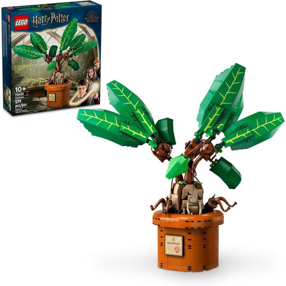 Bring the wonder of a Hogwarts Herbology class into kids’ lives with this LEGO Harry Potter Mandrake plant toy (76433), the first ever LEGO brick figure of the screaming plant. A magical gift and home décor idea, this imaginative Harry Potter toy for 10 year old girls, boys or any fan features a close to life size posable toy model of a Mandrake, complete with a buildable plant pot to create a playful display. Pose the leaves of the Mandrake, remove it from the pot and move its chest up and down to animate